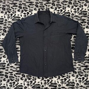 Kenneth Cole New York Black Long-Sleeve Button-Up Shirt